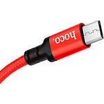 Зображення Кабель HOCO X14 Black-Red (6957531062851) USB/Micro-USB, 1м, 2.4A, nylon+aluminum #2 Фото Кабель HOCO X14 Black-Red (6957531062851) USB/Micro-USB, 1м, 2.4A, nylon+aluminum #2