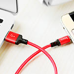Зображення Кабель HOCO X14 Black-Red (6957531062851) USB/Micro-USB, 1м, 2.4A, nylon+aluminum #5 Фото Кабель HOCO X14 Black-Red (6957531062851) USB/Micro-USB, 1м, 2.4A, nylon+aluminum #5