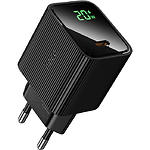 Зображення Мережевий ЗП Hoco CS82A Black (6942007664493) Type-C, Fast Charge, PD20W, digital display Фото Мережевий ЗП Hoco CS82A Black (6942007664493) Type-C, Fast Charge, PD20W, digital display