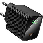 Зображення Мережевий ЗП Hoco CS82A Black (6942007664493) Type-C, Fast Charge, PD20W, digital display #2 Фото Мережевий ЗП Hoco CS82A Black (6942007664493) Type-C, Fast Charge, PD20W, digital display #2
