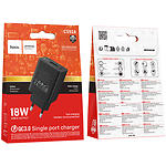 Фото Мережевий ЗП Hoco CS92A Black (6942007671033) USB-A, QC3.0, 18W #1