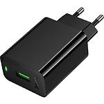 Фото Мережевий ЗП Hoco CS92A Black (6942007671033) USB-A, QC3.0, 18W #2