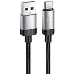 Фото Кабель HOCO X117 Black (6942007652568) USB/Type-C, 1м, 3A, nylon/aluminum