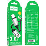 Фото Кабель HOCO X117 Black (6942007652568) USB/Type-C, 1м, 3A, nylon/aluminum #1