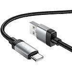 Фото Кабель HOCO X117 Black (6942007652568) USB/Type-C, 1м, 3A, nylon/aluminum #2