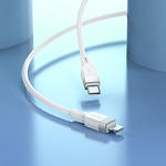 Зображення Кабель HOCO X109 White (6942007636193) USB/Lightning, 1м, 3A, silicon/aluminum #4 Фото Кабель HOCO X109 White (6942007636193) USB/Lightning, 1м, 3A, silicon/aluminum #4