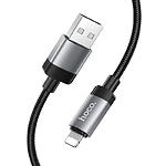 Зображення Кабель HOCO X117 Black (6942007652544) USB/Lightning, 1м, 2.4A, nylon/aluminum #3 Фото Кабель HOCO X117 Black (6942007652544) USB/Lightning, 1м, 2.4A, nylon/aluminum #3