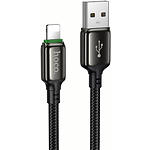 Зображення Кабель HOCO X127 Black (6942007675598) Type-C/Lightning, 1м, 2.4A, 12W, nylon+zinc Фото Кабель HOCO X127 Black (6942007675598) Type-C/Lightning, 1м, 2.4A, 12W, nylon+zinc
