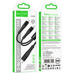 Фото Кабель HOCO X123 Black (6942007663595) Type-C/2*Type-C, 1м, 2A, nylon+aluminum #1