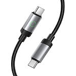 Зображення Кабель HOCO X117 Black (6942007652582) Type-C/Type-C, 1м, 60W, nylon/aluminum #3 Фото Кабель HOCO X117 Black (6942007652582) Type-C/Type-C, 1м, 60W, nylon/aluminum #3