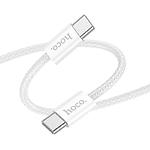 Фото Кабель HOCO X104 White (6942007616867) Type-C/Type-C, 1м, 60W, nylon/ABS