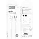 Фото Кабель HOCO X104 White (6942007616867) Type-C/Type-C, 1м, 60W, nylon/ABS #1