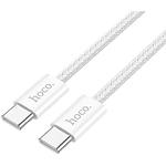 Фото Кабель HOCO X104 White (6942007616867) Type-C/Type-C, 1м, 60W, nylon/ABS #2