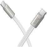 Зображення Кабель HOCO X125 White (6942007671699) Type-C/Type-C, 1м, 60W, nylon+zinc Фото Кабель HOCO X125 White (6942007671699) Type-C/Type-C, 1м, 60W, nylon+zinc