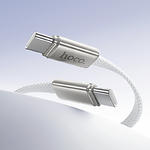 Зображення Кабель HOCO X125 White (6942007671699) Type-C/Type-C, 1м, 60W, nylon+zinc #3 Фото Кабель HOCO X125 White (6942007671699) Type-C/Type-C, 1м, 60W, nylon+zinc #3
