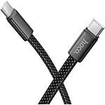 Зображення Кабель HOCO X125 Black (6942007671682) Type-C/Type-C, 1м, 60W, nylon+zinc Фото Кабель HOCO X125 Black (6942007671682) Type-C/Type-C, 1м, 60W, nylon+zinc