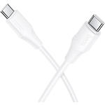 Фото Кабель HOCO X124 White (6942007664455) Type-C/Type-C, 1м, 60W, silicon