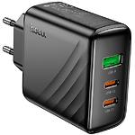 Зображення Мережевий ЗП Hoco CS26A Black (6942007639811) USB-A + 2*Type-C, QC3.0, PD45W #3 Фото Мережевий ЗП Hoco CS26A Black (6942007639811) USB-A + 2*Type-C, QC3.0, PD45W #3