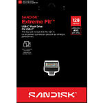 Зображення USB Flash 128GB SanDisk Extreme Fit Type-C USB 3.2 Black (SDCZ530-128G-G46) #2 Фото USB Flash 128GB SanDisk Extreme Fit Type-C USB 3.2 Black (SDCZ530-128G-G46) #2