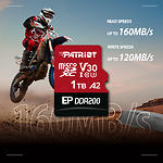 Зображення microSD XC 128 GB Patriot Viper UHS-I U3 Class10 V30 (PV128GGM32MCX) адаптер SD, R/W 100/90MB/s #6 Фото microSD XC 128 GB Patriot Viper UHS-I U3 Class10 V30 (PV128GGM32MCX) адаптер SD, R/W 100/90MB/s #6
