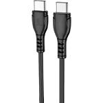 Зображення Кабель Wibrand Boa Black (WI.DC/BO1B-CC) Type-C/Type-C, 1м, 60W, PVC Фото Кабель Wibrand Boa Black (WI.DC/BO1B-CC) Type-C/Type-C, 1м, 60W, PVC
