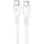 Зображення Кабель Wibrand Boa White (WI.DC/BO1W-CC) Type-C/Type-C, 1м, 60W, PVC Фото Кабель Wibrand Boa White (WI.DC/BO1W-CC) Type-C/Type-C, 1м, 60W, PVC