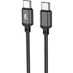 Зображення Кабель Wibrand Cobra Black (WI.DC/CO1B-CC) Type-C/Type-C, 1м, 60W, nylon+aluminium Фото Кабель Wibrand Cobra Black (WI.DC/CO1B-CC) Type-C/Type-C, 1м, 60W, nylon+aluminium