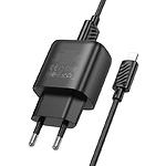 Фото Мережевий ЗП Hoco C141A Smart Black (6942007627863) 2*USB-A, 2.1A, 5V + Cable Lightning #3