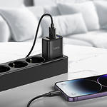 Фото Мережевий ЗП Hoco C141A Smart Black (6942007627863) 2*USB-A, 2.1A, 5V + Cable Lightning #4