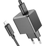 Зображення Мережевий ЗП Hoco CS11A Black (6942007603560) 1* USB-A, 2.1А + Cable Lightning #2 Фото Мережевий ЗП Hoco CS11A Black (6942007603560) 1* USB-A, 2.1А + Cable Lightning #2