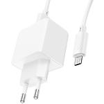 Фото Мережевий ЗП Hoco CS11A White (6942007603591) 1* USB-A, 2.1А + Cable micro-USB #2