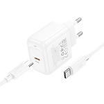 Зображення Мережевий ЗП Hoco CS53A White (6942007631501) Type-C, Fast Charge, PD25W + Cable Type-C #2 Фото Мережевий ЗП Hoco CS53A White (6942007631501) Type-C, Fast Charge, PD25W + Cable Type-C #2