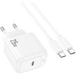 Зображення Мережевий ЗП Hoco CS53A White (6942007631501) Type-C, Fast Charge, PD25W + Cable Type-C #3 Фото Мережевий ЗП Hoco CS53A White (6942007631501) Type-C, Fast Charge, PD25W + Cable Type-C #3