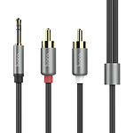 Зображення Кабель HOCO UPA10 Grey (6957531078142) Аудіо 3.5mm 3-pin джек / 2 * RCA тюльпан, 1.5м Фото Кабель HOCO UPA10 Grey (6957531078142) Аудіо 3.5mm 3-pin джек / 2 * RCA тюльпан, 1.5м