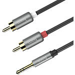 Зображення Кабель HOCO UPA10 Grey (6957531078142) Аудіо 3.5mm 3-pin джек / 2 * RCA тюльпан, 1.5м #3 Фото Кабель HOCO UPA10 Grey (6957531078142) Аудіо 3.5mm 3-pin джек / 2 * RCA тюльпан, 1.5м #3
