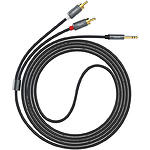 Зображення Кабель HOCO UPA10 Grey (6957531078142) Аудіо 3.5mm 3-pin джек / 2 * RCA тюльпан, 1.5м #5 Фото Кабель HOCO UPA10 Grey (6957531078142) Аудіо 3.5mm 3-pin джек / 2 * RCA тюльпан, 1.5м #5