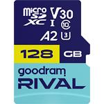 microSD XC 128Gb GOODRAM RIVAL M2AA UHS-I U3 V30 A2 (GGSM2AA-1280R12) з адаптером на SD, R/W 170/120 - фото