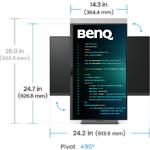 Фото BENQ 27" RD270Q (9H.LPCLM.MBE) IPS 2560*1440, 5мс, 350кд/м2,1300:1,144Гц, DP/HDMI/USB-C,Ауд.вих,2*2W #6