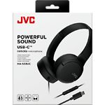 Фото JVC HA-S33UC Black (HAS33UC-B-U) наушники с микрофоном з оголів'ям, USB-C #1