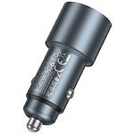 Зображення Автомобільний зарядний пристрій Hoco Z60 Metal Gray (6942007642095) USB-A + USB-C,48W,QC3.0,PD30W #4 Фото Автомобільний зарядний пристрій Hoco Z60 Metal Gray (6942007642095) USB-A + USB-C,48W,QC3.0,PD30W #4