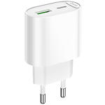 Зображення Мережевий ЗП Hoco C109A Fighter White (6942007656719) USB-A + USB-C, PD20W, QC3.0 Фото Мережевий ЗП Hoco C109A Fighter White (6942007656719) USB-A + USB-C, PD20W, QC3.0