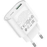 Зображення Мережевий ЗП Hoco C109A Fighter White (6942007656719) USB-A + USB-C, PD20W, QC3.0 #6 Фото Мережевий ЗП Hoco C109A Fighter White (6942007656719) USB-A + USB-C, PD20W, QC3.0 #6