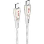 Зображення Кабель HOCO U133 Gray (6942007618328) Type-C/Type-C, 1.2м, 60W, nylon+zinc Фото Кабель HOCO U133 Gray (6942007618328) Type-C/Type-C, 1.2м, 60W, nylon+zinc