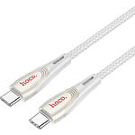 Зображення Кабель HOCO U133 Gray (6942007618328) Type-C/Type-C, 1.2м, 60W, nylon+zinc #2 Фото Кабель HOCO U133 Gray (6942007618328) Type-C/Type-C, 1.2м, 60W, nylon+zinc #2