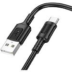 Кабель BOROFONE BX111 Black (6941991115080) USB-A/Type-C, 1м, 3A, PVC - фото