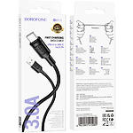 Зображення Кабель BOROFONE BX111 Black (6941991115080) USB-A/Type-C, 1м, 3A, PVC #1 Фото Кабель BOROFONE BX111 Black (6941991115080) USB-A/Type-C, 1м, 3A, PVC #1