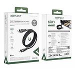 Фото Кабель ACEFAST C11-03 Black (6974316280217) Type-C/Type-C, 1.2м, 3A, 60W, nylon+PVC/zinc #1