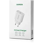 Фото Мережевий ЗП UGREEN CD137 White (UGR-60450) 1*USB-C, Fast charge, PD 20W #1