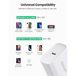 Фото Мережевий ЗП UGREEN CD137 White (UGR-60450) 1*USB-C, Fast charge, PD 20W #3