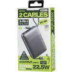 Зображення Зовнішній акумулятор Power Bank REMAX FC-06 Grey (6954851238874) 20000mAh,22.5W,2 вбудованих кабеля #1 Фото Зовнішній акумулятор Power Bank REMAX FC-06 Grey (6954851238874) 20000mAh,22.5W,2 вбудованих кабеля #1